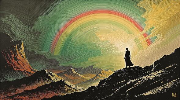 The rainbow and the bridges of the Übermensch